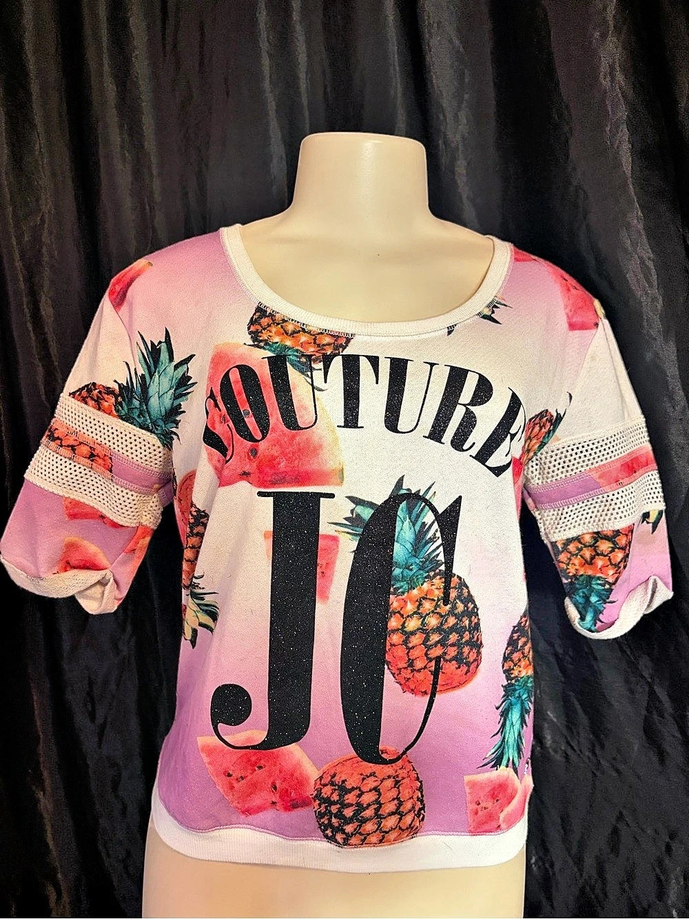 Juicy Couture Pineapple Graphic Short Sleeve Tee Size Small